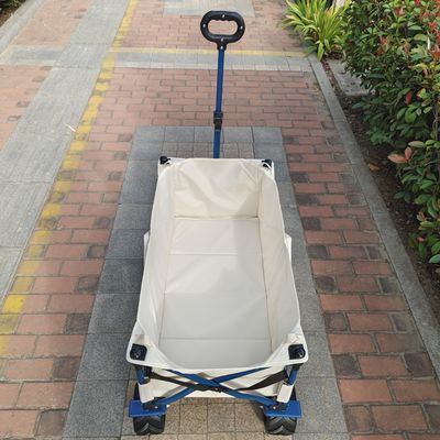 Erweiterte Zugstange Strandklappwagen Wohnwagen PU-Rad Schwerstahlrahmen Breiträder