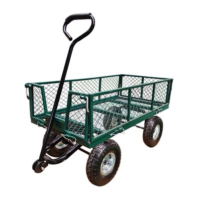 Irononton Stahl Gartenwagen 440 lb Kapazität Schwerlast Garten Dump Truck Gummi aufblasbaren Rad