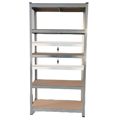 5 Stufen Regalleisten Verstellbare Metallregale Mehrzweck-Schraubenlos 180x90x40CM