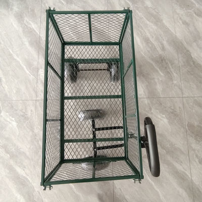 Aufklappbare, abnehmbare Gartenmaschenwagen, Metallspitzen, vier aufblasbare Gummiräder