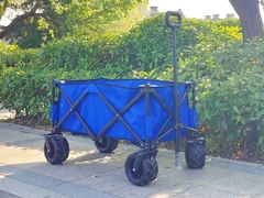 Outdoor-Campingwagen-Wagen mit verstellbarem Griff Klappwagen mit PU-Rädern